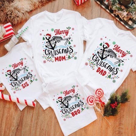 Merry Cruisemas Family Shirt, Christmas Cruise Vacation Tee, Personalized Holiday Ship Tee, Christmas Cruise Shirt, Christmas Trip Tee