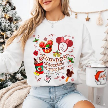 Custom Name Tis the Season Disney Shirt, Christmas Holiday Personalized Tee, Disney Holiday Cookie Tee, Tis the Season Holiday Shirt