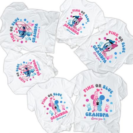 Personalized Disney Stitch Mickey Minnie Gender Reveal Shirt, Keeper Of The Gender Shirt, Gender Reveal Shirt, Boy or Girl Pregnancy Tee