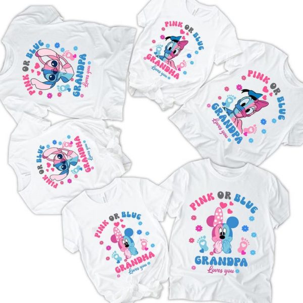 Personalized Disney Stitch Mickey Minnie Gender Reveal Shirt, Keeper Of The Gender Shirt, Gender Reveal Shirt, Boy or Girl Pregnancy Tee