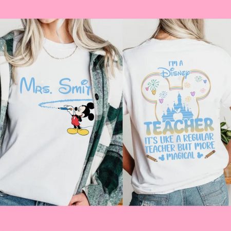 Custom Name Disney Teacher Tee, More Magical Teacher Shirt, Teacher Minnie Mouse Castle Tee, Disney Classroom Shirt, Magical Teacher Graphic