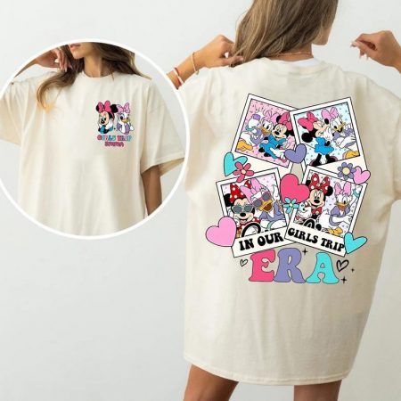 Custom Name Minnie Daisy Girls Trip Comfort Colors Shirt, Disney Best Friends Trip Shirt, Disneyland Vacation Shirt, Summer Vacation Shirt