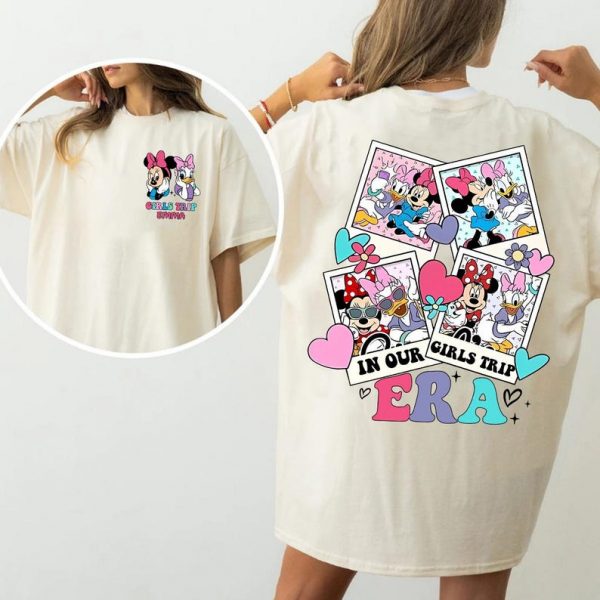 Custom Name Minnie Daisy Girls Trip Comfort Colors Shirt, Disney Best Friends Trip Shirt, Disneyland Vacation Shirt, Summer Vacation Shirt