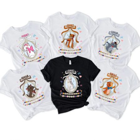 Personalized Aristocats Shirt, Disney Marie Toulouse Berlioz Custom Name Tee, Cute Cat Cartoon Shirt,Marie & Friends Cat Tee