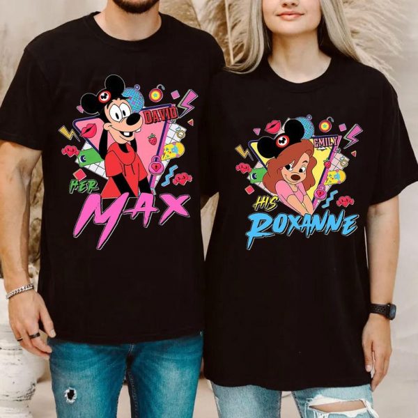 Personalized Disney His And Her Shirt, Her Max His Roxanne Couple , Her Max His Roxanne Couple Shirt, Disneyland Valentine's Day Gift