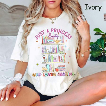 Custom Name Just a Princess Who Loves Reading Tee, Belle's Library Shirt, Teacher Librarian Princess Book , Belle's Library Shirt