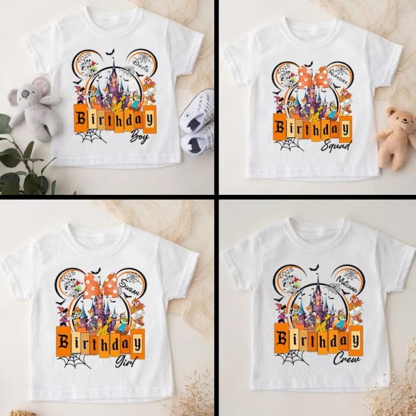 Personalized 2025 Halloween Birthday Boy/Girl Disney Shirt,Birthday Crew Shirt , Disney Birthday Family Matching Shirt, Disney Fall Tee