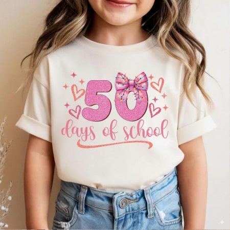 Happy 50th Day of School Teacher Shirt, Cute Back to School Shirt, Cute 50th Day Of School Graphic