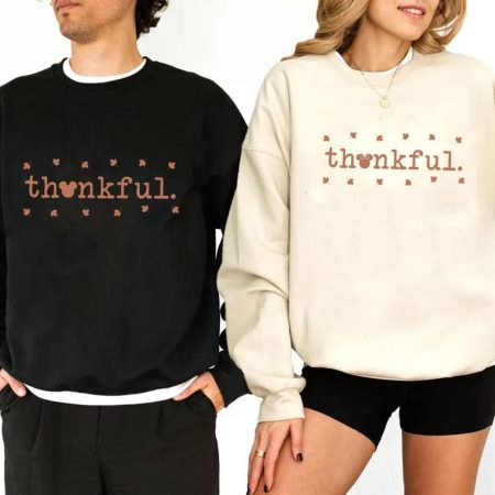 Comfort Color Disney Thankful Thanksgiving Shirt, Disneyland Thanksgiving,Mickey Minnie Fall Shirt,Disney Thanksgiving