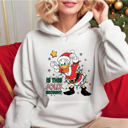 Is This Jolly Enough Comfort Colors Shirt, Disney Donald Duck Shirt, Disney Xmas Party , Christmas Family Trip Shirt, Xmas Holiday Tee
