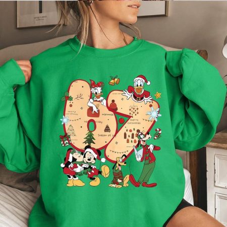 Funny Six Seven Meme Mickey Minnie Christmas Shirt, 6 7 Meme Christmas Sweatshirt, Disney Funny Meme Gift Tee