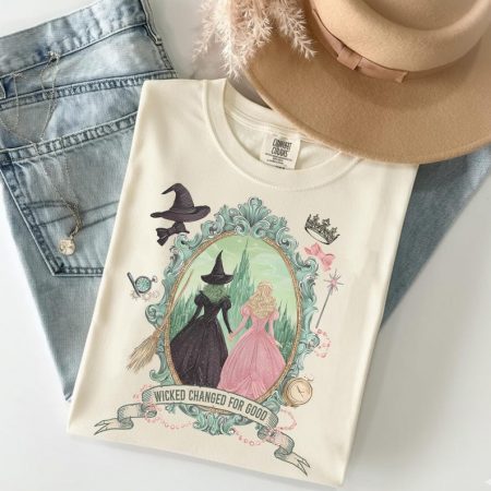 Vintage Wicked Changed For Good Shirt, Defying Gravity Broomstick Magic Wand, Wizard Movie Fan Gift, Broadway Musical Theater