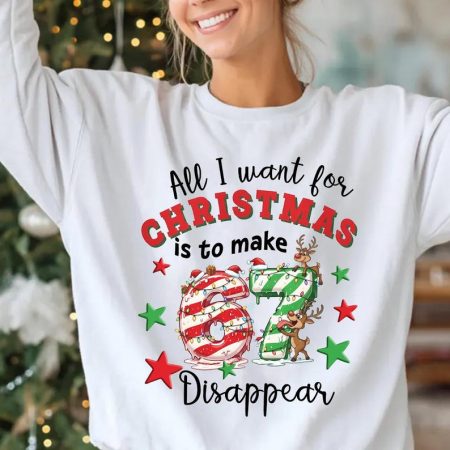 All I Want for Christmas is to make 67 Disappear Comfort Colors Shirt, 6 7 Christmas Teacher Shirt, Six Seven Holiday Teacher Tee