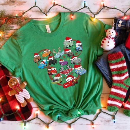 Custom Name Disney Cars Christmas Mickey Ears Shirt, Lightning Mcqueen Xmas Shirt, A Very Matter Christmas Shirt, Disney Merry Xmas Shirt