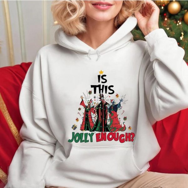 Disney Villains Is This Jolly Enough Christmas Lights Shirt, Disney Maleficent Hades Jafar Christmas Tee, Disneyland Christmas Family Tee