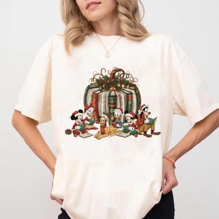 Retro Christmas Book Pumpkin T-Shirt, Retro Winter Christmas Comfort Colors Shirt, Christmas Book Shirt, Christmas Teacher Shirt