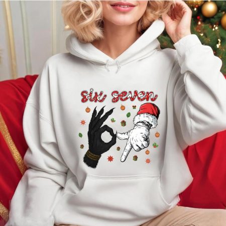 Six Seven Krampus Santa Meme Shirt, Funny Krampus Santa Hands Christmas Tee, Viral 6 7 Joke, Internet Humor Xmas, Horror Christmas Shirt