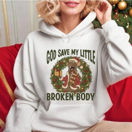 God Save My Little Broken Body Retro Shirt, Disney Rizzo the Rat Christmas, Rizzo the Rat Muppet Tee,The Muppet Christmas Carol Movie Shirt