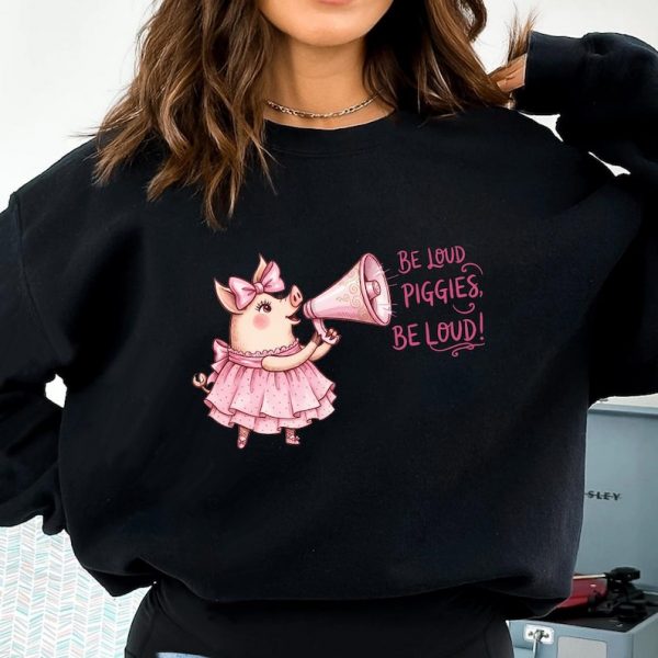 Piglet Activism Shirt, Feminist Girl Power Megaphone Tee, Quiet Piggy Shirt