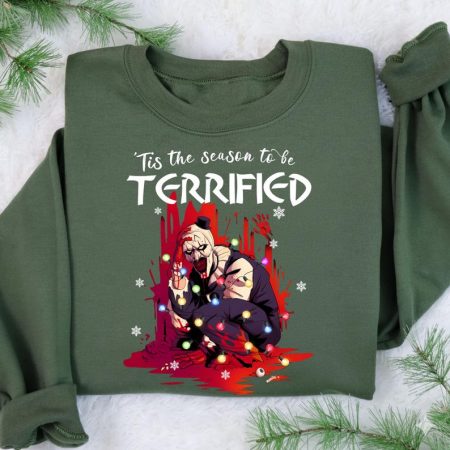 Horror Christmas Slasher Inspired Psychopath Art the Clown Shirt, Terrifier Murder Christmas, Horror Holiday Comfort Colors Shirt