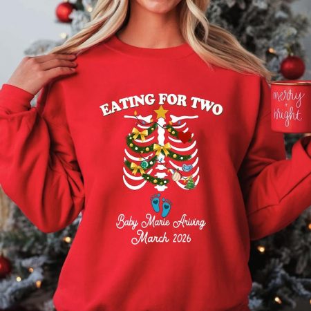 Pregnant Christmas Comfort Colors Shirt, Pregnancy Announcement Tee, New Mom Christmas, Baby Reveal, Funny Christmas Gifts For New Mom