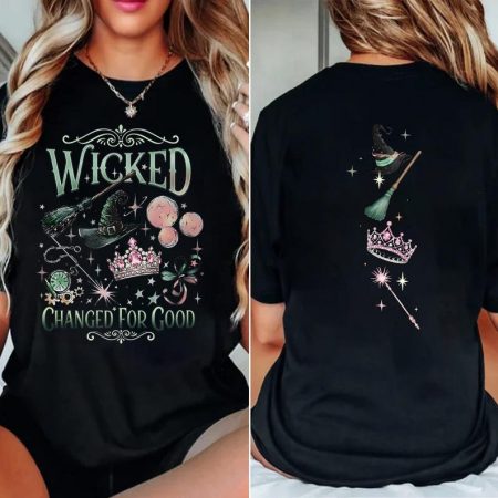 Vintage Wicked Changed For Good Comfort Colors Shirt, Defy Gravity Tee, Wizard Musical Shirt, Broomstick Witchcore T-Shirt, Magic Fan Gift