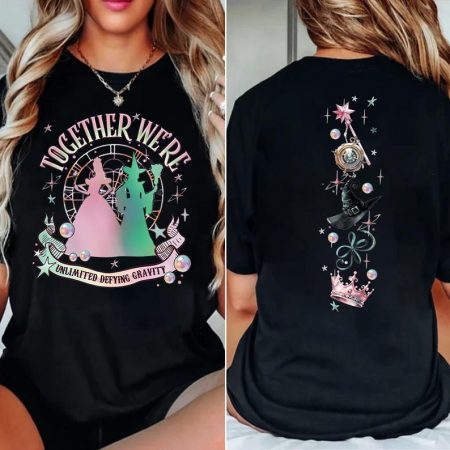 Retro Wicked Together We’re Unlimited Kids shirt, Broomstick Magic Wand Musical Shirt, Wizard Movie Fan, Defy Gravity Shirt Comfort Colors